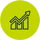 Graph icon going up