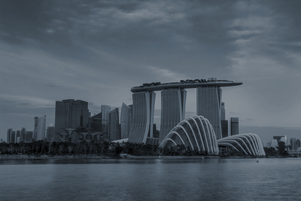Landscape of the Singapore financial district